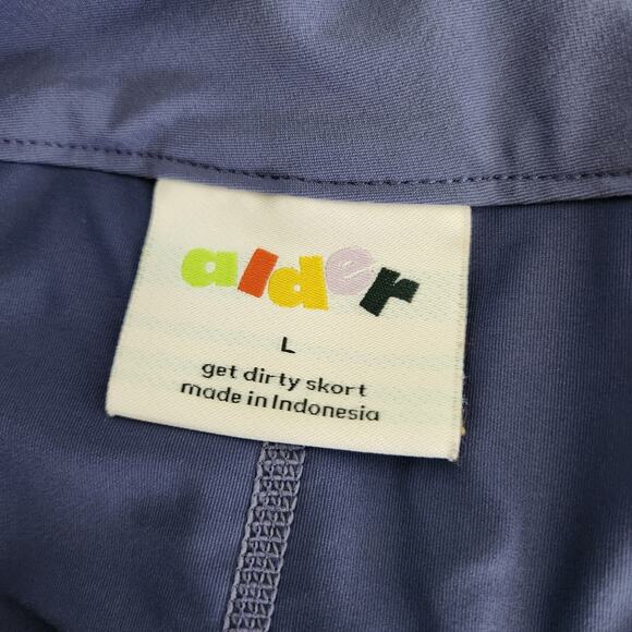 Alder Apparel Get Dirty Skort Athletic Performance Adventure Skirt Blue, L - Picture 9 of 10